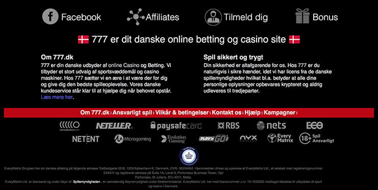 Betalingsmuligheder hos 777.dk