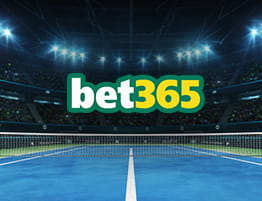 En tennis scene og bet365 logo