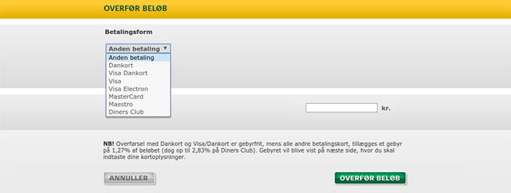 Danske Spil betalingsmetoderne