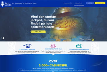 Billedet viser AHTI Games hjemmeside