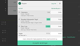 Bet-slip på bet365.