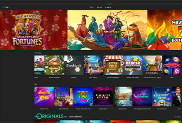 Billedet viser et udsnit af spilleudvalget på bet365