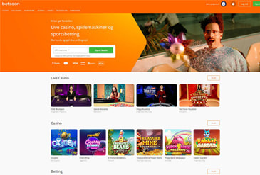 Forhåndsvisning hjemmeside Betsson