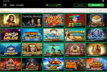 CasinoLuck og dets tilgængelige udvalg af spil og velkomstbonus