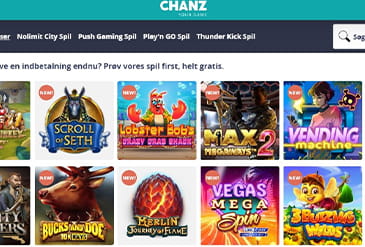 Chanz Casino hjemmeside