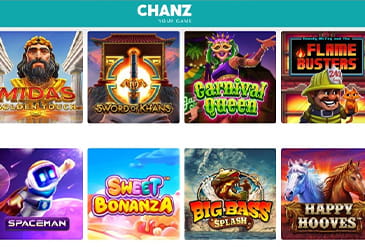 Chanz Casino spil udvalg