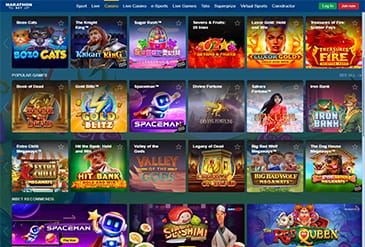 Spil udvalg Marathonbet Casino