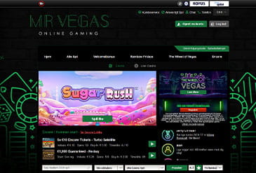 Mr Vegas hjemmeside