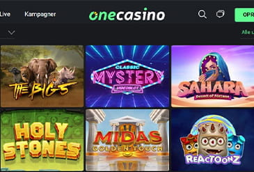 One Casino spil udvalg
