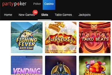 PartyPoker spil udvalg