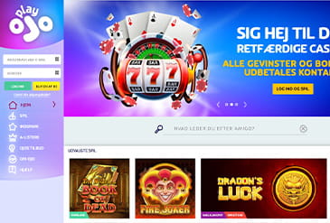 PlayOJO hjemmeside