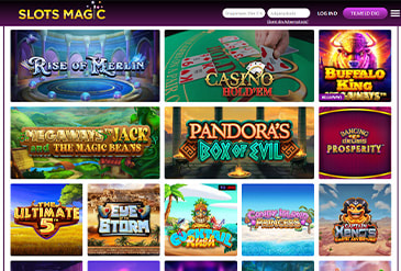 Et spændende udvalg af spil og kategorier hos SlotsMagic
