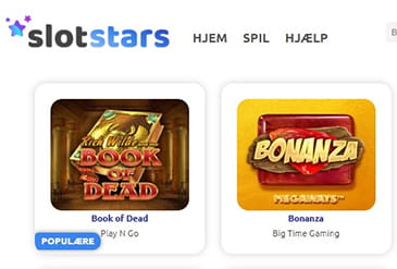 Slotstars Casino spil udvalg