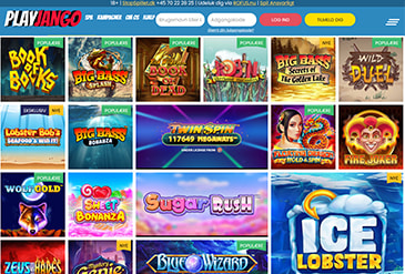 Forhåndsvisning spil udvalg PlayJango