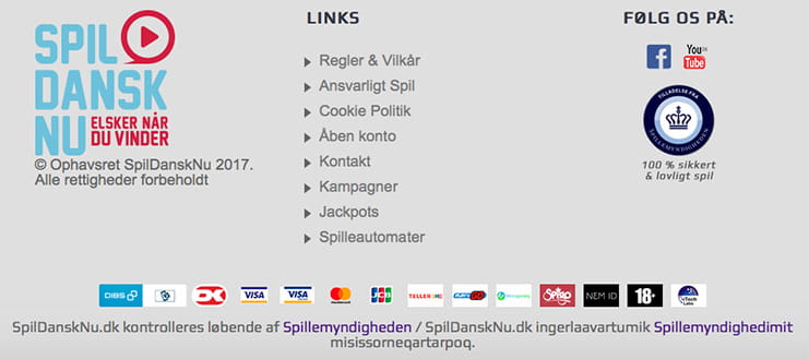 Betalingsmuligheder hos SpilDanskNu