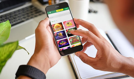 Unibet spil vist på mobile enheder.