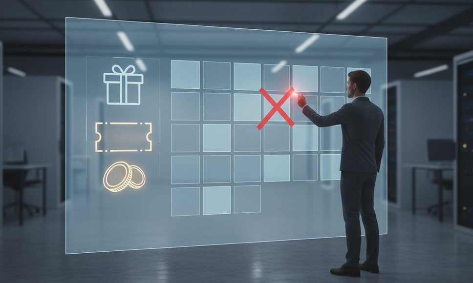 Person markerer deadline i en stor kalender med et kryds.