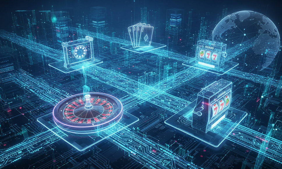 Illustration af en RNG motor bag danske online casinospil